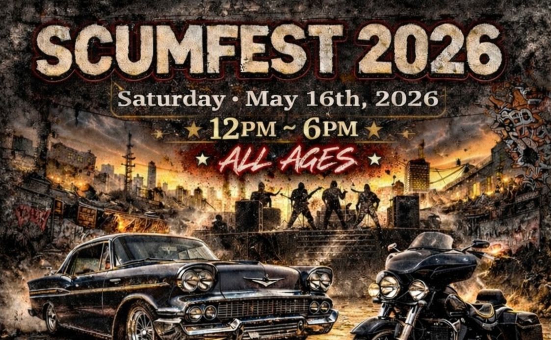 Scumfest Car Show partial flyer May 2026
